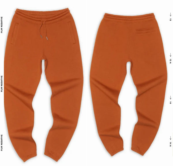 Burnt Orange Organic Cotton Sweatpant | Monteh