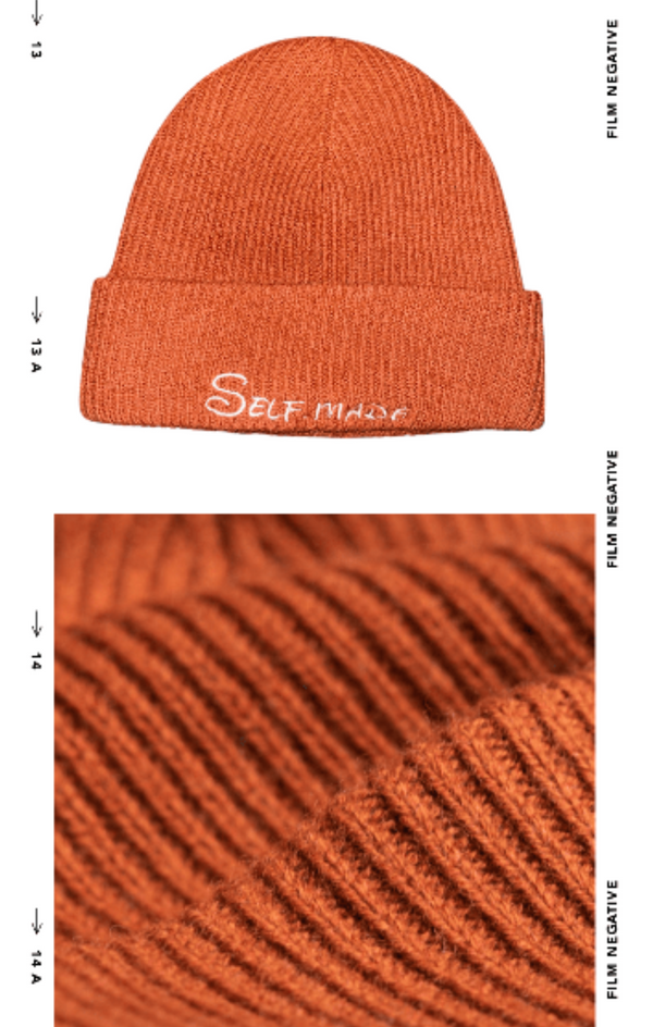 Self-made Burnt Orange Cashmere Merino Wool Beanie - Monteh