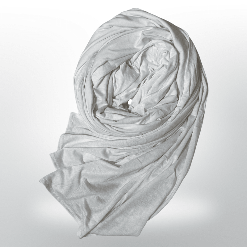 Pure White Stretchy Scarf | Monteh